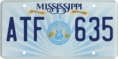 MS license plate ATF635