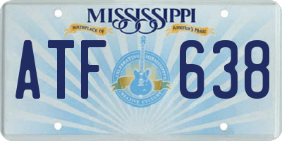 MS license plate ATF638