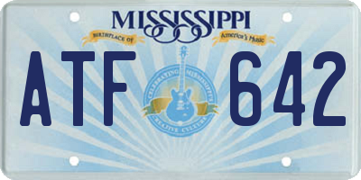 MS license plate ATF642