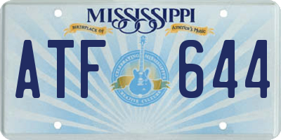 MS license plate ATF644