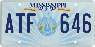 MS license plate ATF646