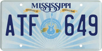MS license plate ATF649