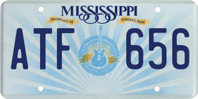 MS license plate ATF656