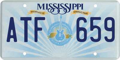 MS license plate ATF659