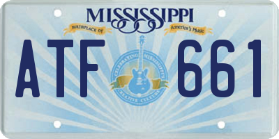 MS license plate ATF661