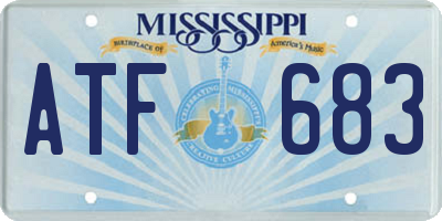 MS license plate ATF683