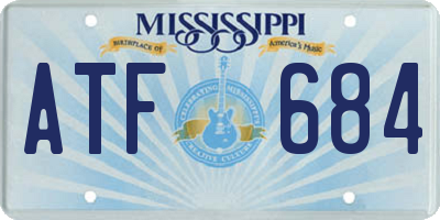 MS license plate ATF684
