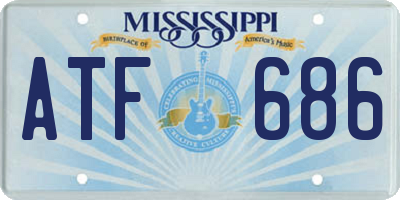 MS license plate ATF686
