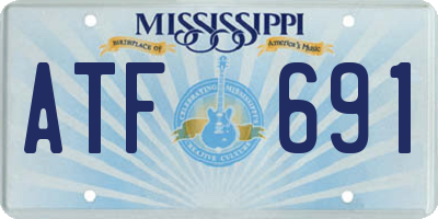 MS license plate ATF691