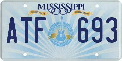 MS license plate ATF693