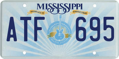 MS license plate ATF695