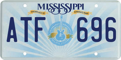 MS license plate ATF696