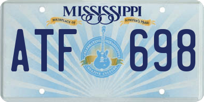 MS license plate ATF698