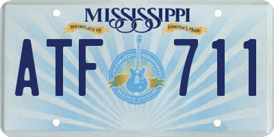 MS license plate ATF711