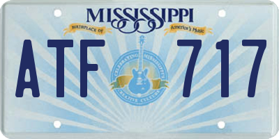 MS license plate ATF717