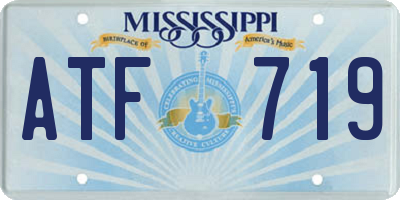 MS license plate ATF719