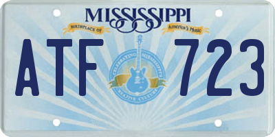 MS license plate ATF723