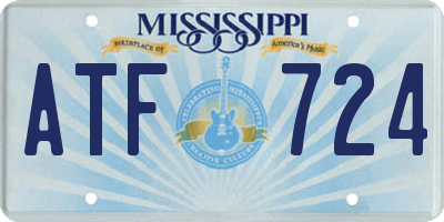 MS license plate ATF724