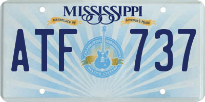 MS license plate ATF737