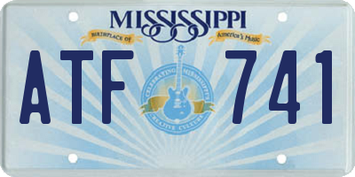 MS license plate ATF741