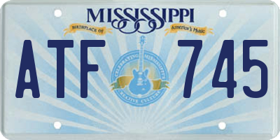 MS license plate ATF745