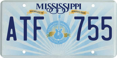 MS license plate ATF755