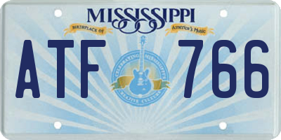 MS license plate ATF766