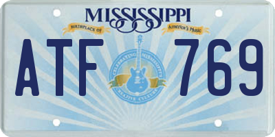 MS license plate ATF769