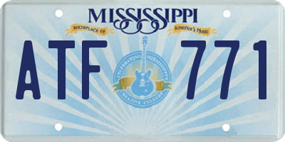 MS license plate ATF771