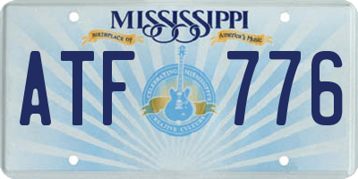 MS license plate ATF776