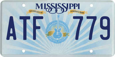 MS license plate ATF779