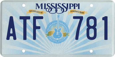 MS license plate ATF781