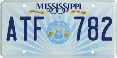 MS license plate ATF782