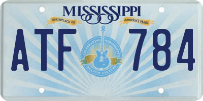 MS license plate ATF784