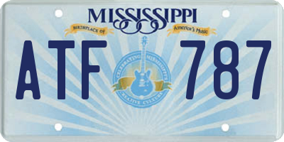 MS license plate ATF787