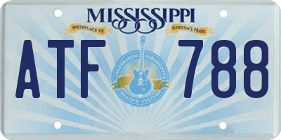 MS license plate ATF788