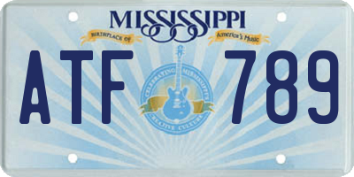 MS license plate ATF789