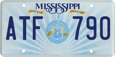 MS license plate ATF790