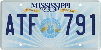 MS license plate ATF791