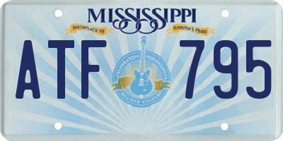 MS license plate ATF795