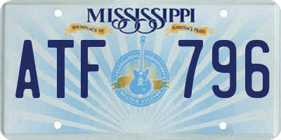 MS license plate ATF796