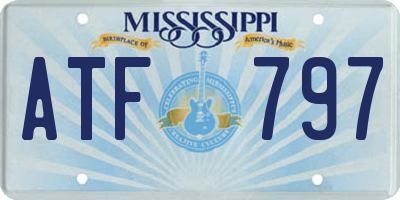 MS license plate ATF797