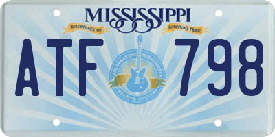 MS license plate ATF798