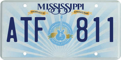MS license plate ATF811