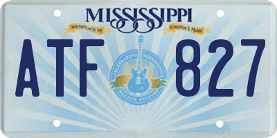 MS license plate ATF827