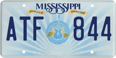 MS license plate ATF844
