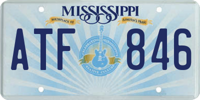 MS license plate ATF846