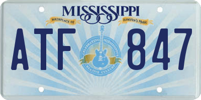 MS license plate ATF847