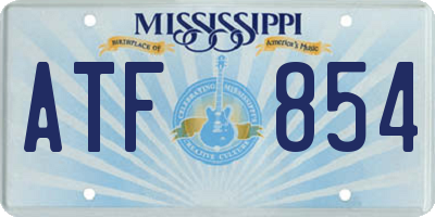 MS license plate ATF854