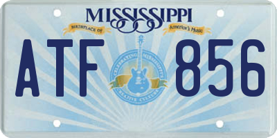 MS license plate ATF856